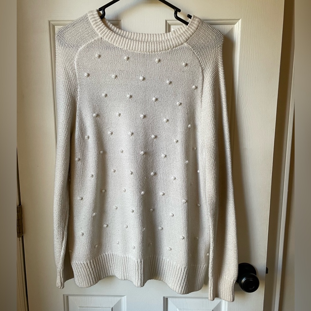 Old Navy Cream Popcorn Sweater